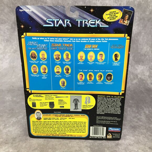 STAR TREK Admiral William T Riker Next Generation Playmates Figure 30 Years-Read - Picture 9 of 11